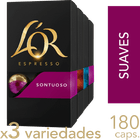 Kit 180 cápsulas Café LOR Suaves