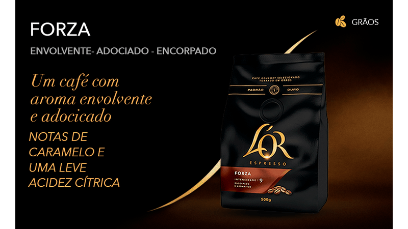 L'OR Espresso Forza Café en grains - 4 x 500 grammes